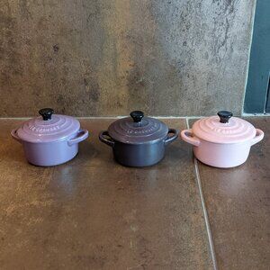 Set of 3 Le Creuset mini cocottes